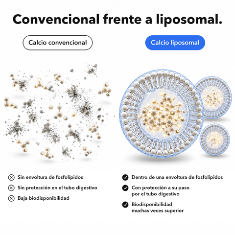 Calcio Liposomal: Convencional frente a liposomal