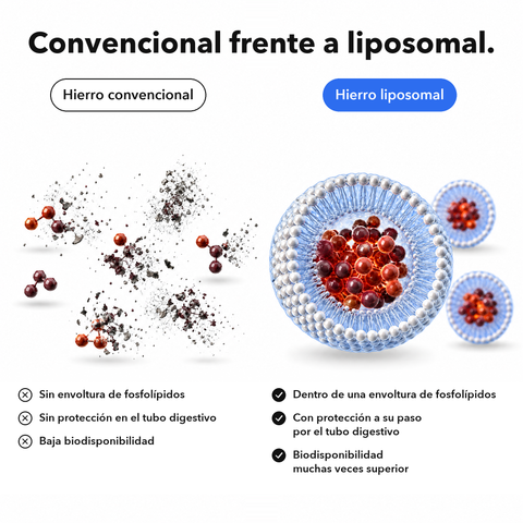 Complejo de Hierro Liposomal: Convencional frente a liposomal