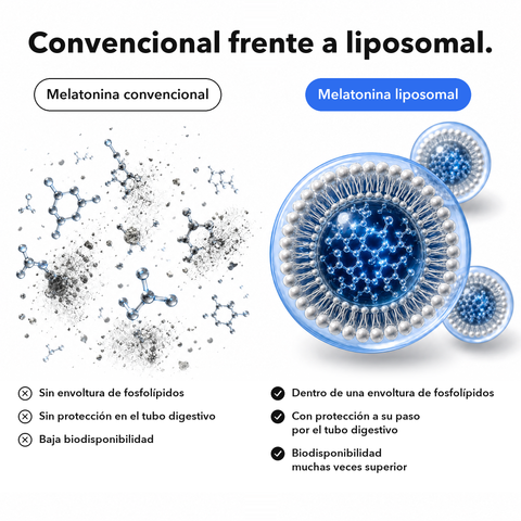 Melatonina Liposomal: Convencional frente a liposomal