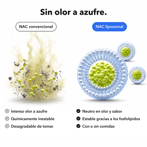 NAC Liposomal: Sin olor a azufre