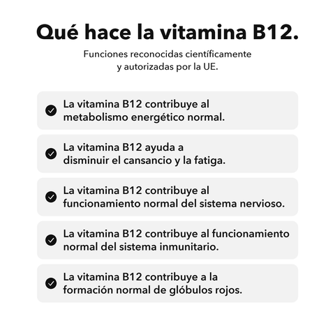 Vitamina B12 Liposomal (Cápsulas): Qué hace la vitamina B12