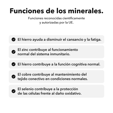 Multiminerales Liposomales: Funciones de los minerales