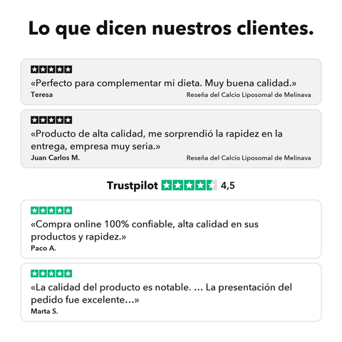 Calcio Liposomal: Lo que dicen nuestros clientes