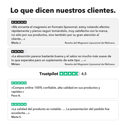 Magnesio Liposomal: Lo que dicen nuestros clientes