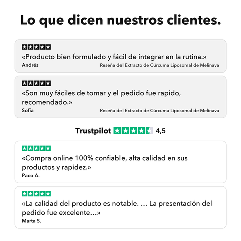 Extracto de Cúrcuma Liposomal (Cápsulas): Lo que dicen nuestros clientes