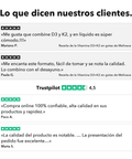 Vitamina D3+K2 Liposomal: Lo que dicen nuestros clientes