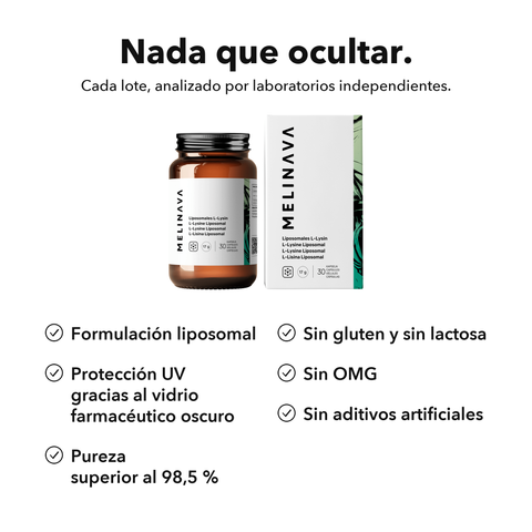 L‑Lisina Liposomal: Nada que ocultar