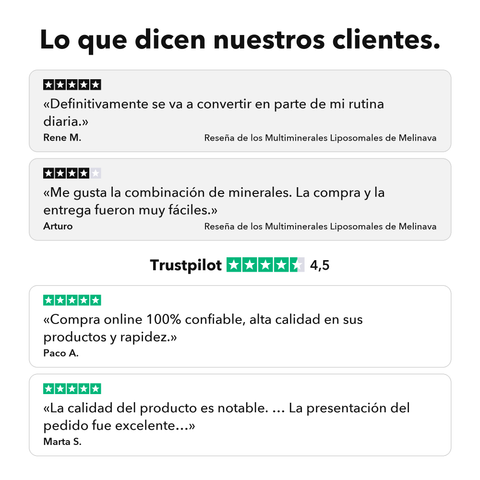 Multiminerales Liposomales: Lo que dicen nuestros clientes