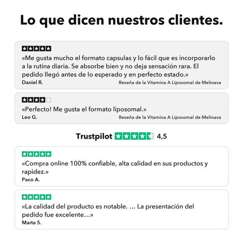 Vitamina A Liposomal: Lo que dicen nuestros clientes