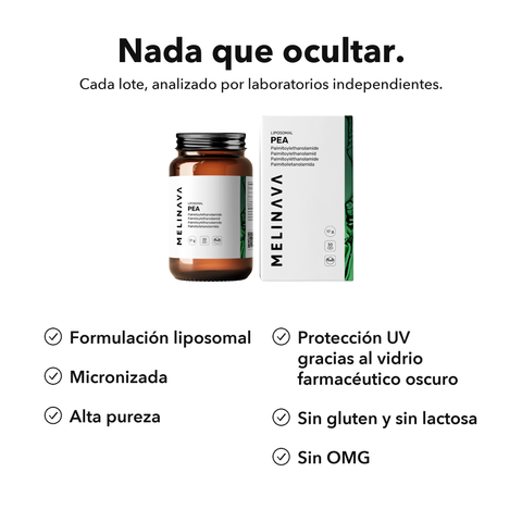 PEA Liposomal: Nada que ocultar