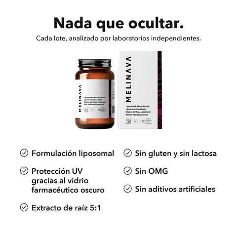 Raíz de Maca Liposomal: Nada que ocultar