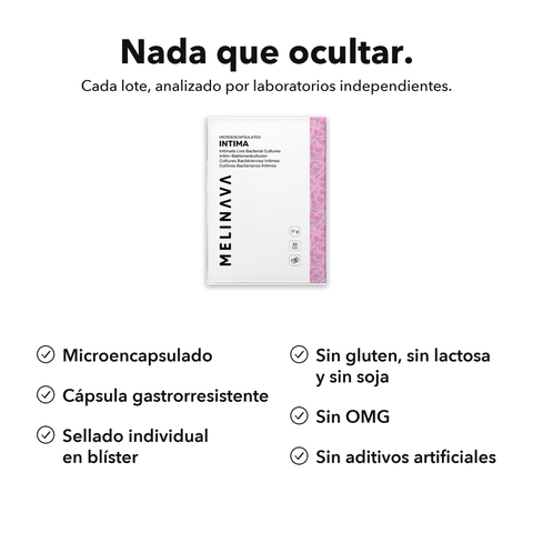 Íntima Probióticos Microencapsulados: Nada que ocultar