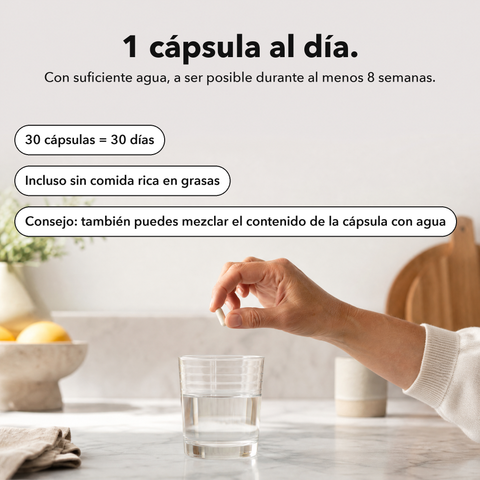 PEA Liposomal: 1 cápsula al día