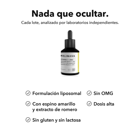 Vitamina C+Zinc Liposomal: Nada que ocultar