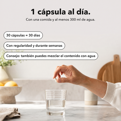 Quercetina Liposomal: 1 cápsula al día
