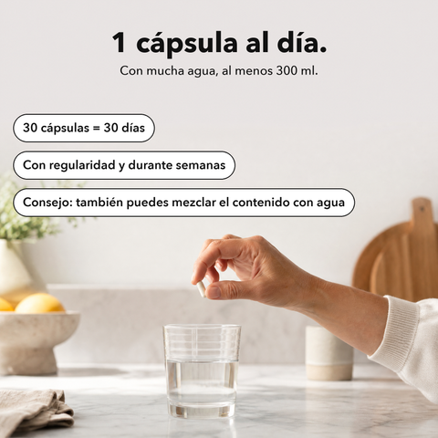 Resveratrol Liposomal: 1 cápsula al día